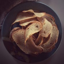 Sourdough spelt bread 'chips'-great for dipping or snacking